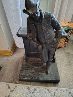 Michael Garman "Cutting the Dust" Signed, Bronzed Sculpture