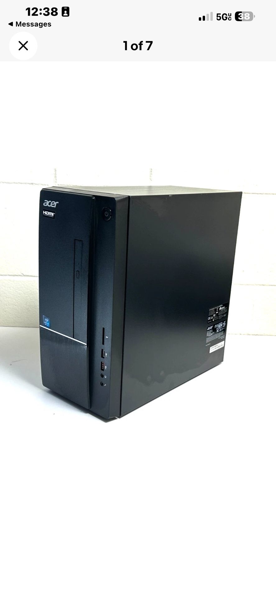 Acer Aspire TC-865 Core i5-8400 CPU 8GB RAM 500 GB NVMe, Win 11 Home