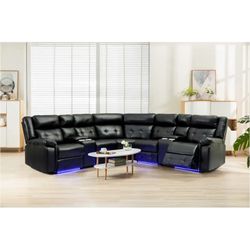 Brand New Power Sectional In Stock Black Color Or Gray Color 