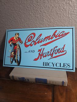 Columbia Bicycles Metal Sign