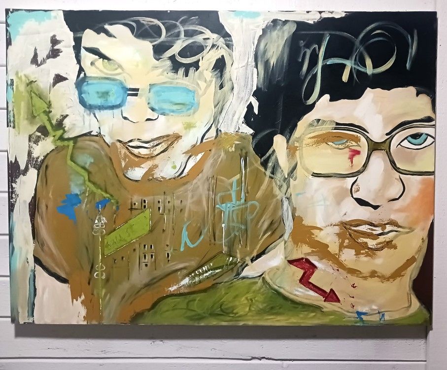 ORIGINAL Painting Oil/Acrylic (36"x 48") On Stretched Canvas by Artist Alix Brett