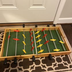 Wooden foldable portable foosball game