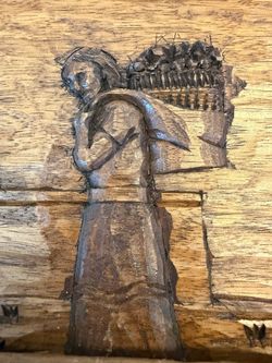 Vintage  Mexico Wood Tray 