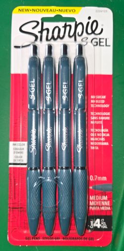 Sharpie S-Gel Teal Crush Black Gel Pens 4-Pack 0.7mm – NEW