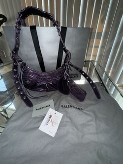 Balenciaga Le Cagole Xs Metallic Mauve Purple Purse for Sale in