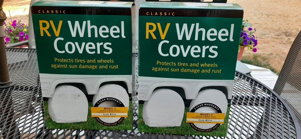 RV TRAVEL TRAILER WHEEL and TIRE COVERS