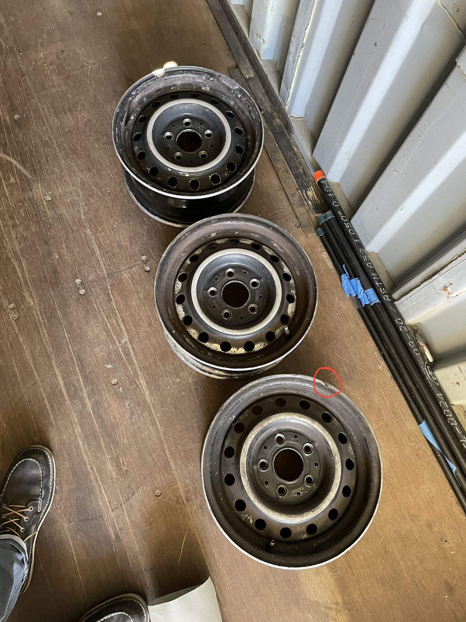 Mercedes Aluminum “steelies” 14x6 Part# 1234001502