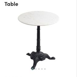 Real Marble Bistro Table 