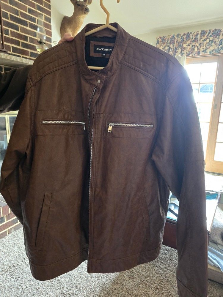 Brand New Leather Jacket-XLT