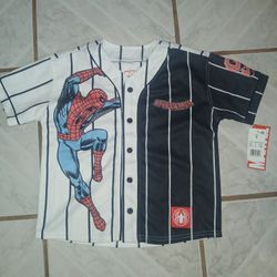 New Boys Size Small Spider Man Jersey