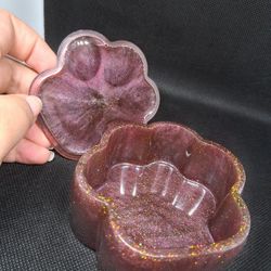 Red Paw Shaped Resin Box