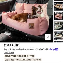 Dog Car Back Seat Bed