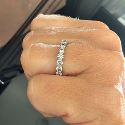 2.5 Carat Platinum Eternity Band Size 5.5