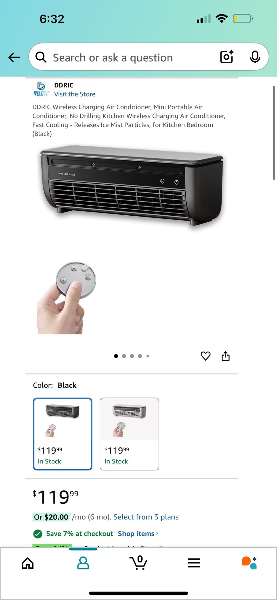 Wireless Charging Air Conditioner/ No Drilling Fast Cooling