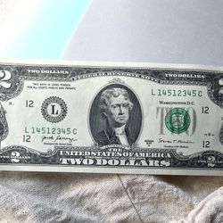 12345 $2 Bill