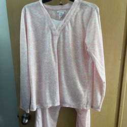 Pink Women’s Long Sleeve Shirt and Pants 