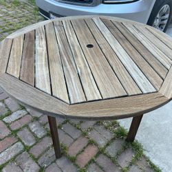 Wooden Outdoor Table 48”