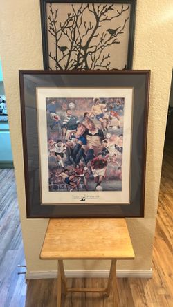 Vintage framed “Soccer Dreamers” litho