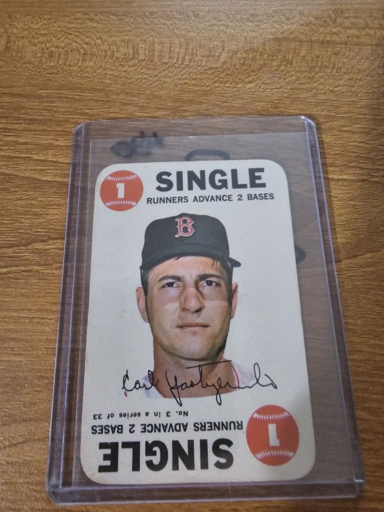 1960s Game Card Carl Yastremski