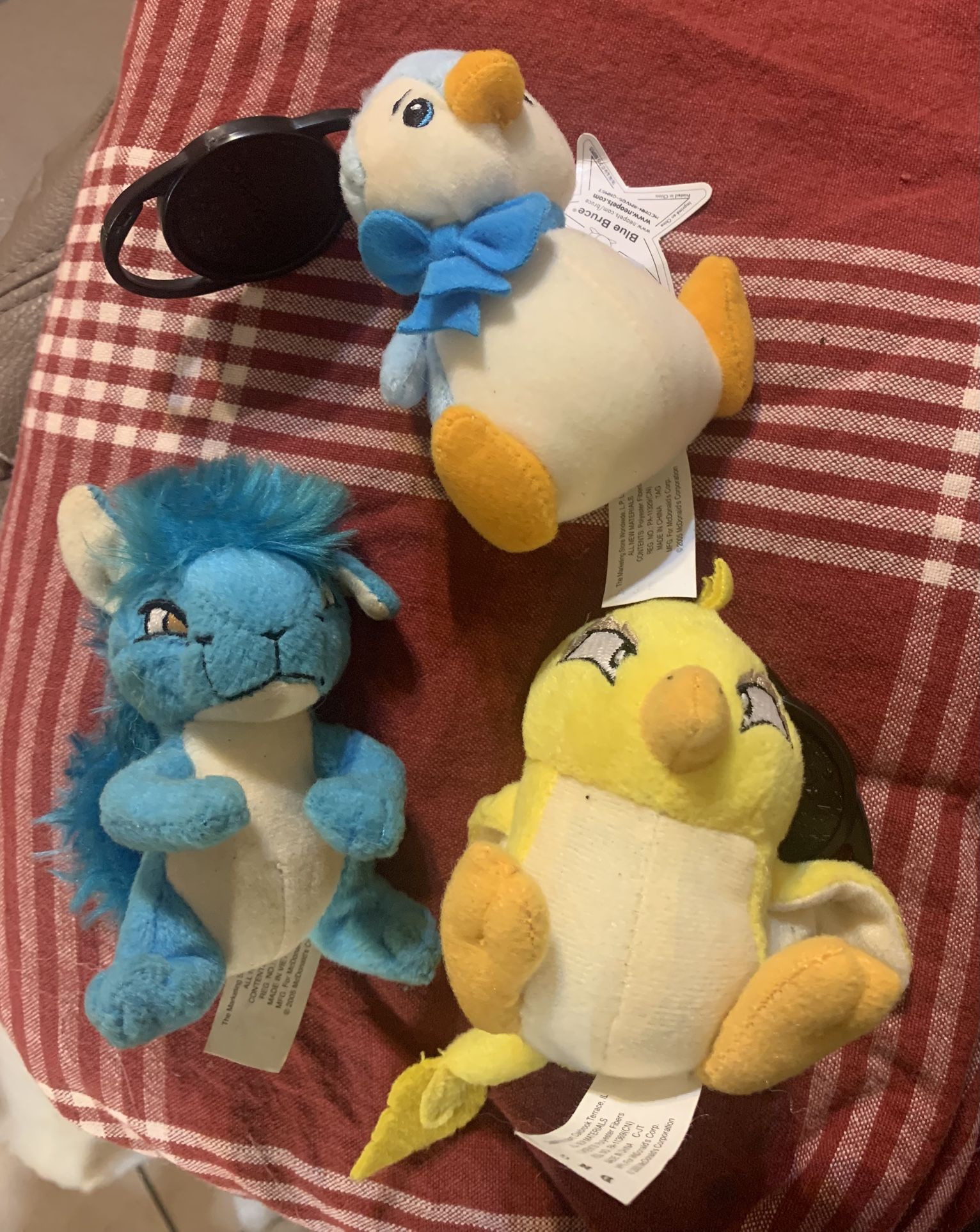 Lot Of 3 McDonald’s Toys Neopets Plushies 