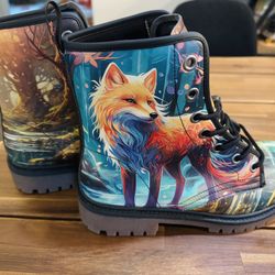 Enchanted Forest Fox Combat Boots 