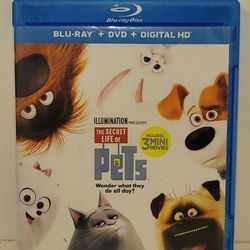 $5 BLU RAY MOVIE. THE SECRET LIFE OF PETS. BLU RAY  ONLY. NO DIGITAL. $5 OR TRADE FOR A MOVIE TITLE I DO NOT ALREADY OWN.