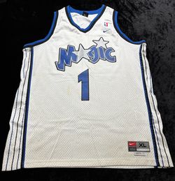 Men XL Vintage Nike NBA Orlando Magic Tracy McGrady Stitched White Jersey