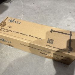 WALI Single Monitor Desk Mount – Articulating Arm (13”–27”)