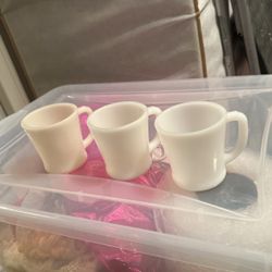 Fire King White Mugs