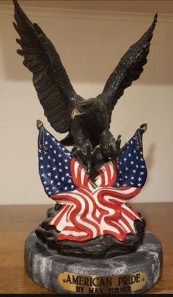 13" x 8"  Bronze sculpture titled "American Pride" signed by Max Turner