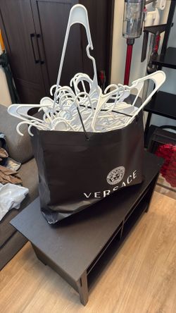 Bundle of White Plastic Hangers (Large bag)