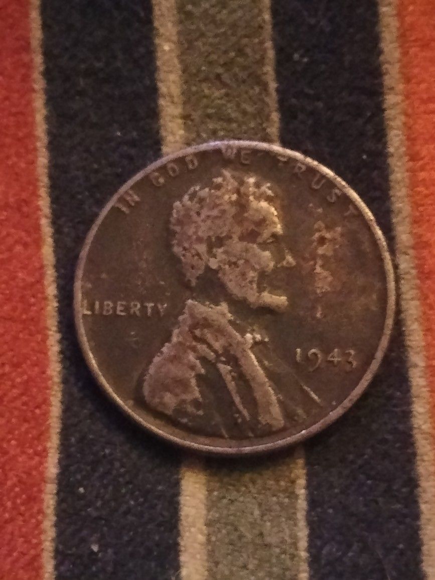 1943 Steel Wheat Penny With Error.