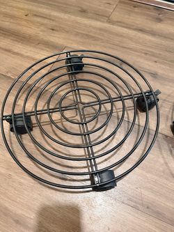 Large Metal Plant Caddy with Wheels 13.8 Inches Plant Dolly Heavy Duty Rolling Plant Stand with Casters for Indoor Outdoor Wheeled Planter Coasters Fl
