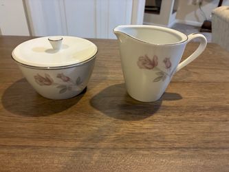 Rose China - Sugar Bowl & Creamer- Japan - Monroe