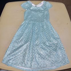 EUC Speechless Teal/Silver Dress