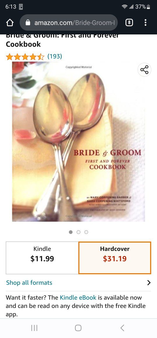 Bride & Groom First And Foever Cookbook
