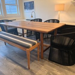 Ding Table Chair & Bench- Acacia Wood