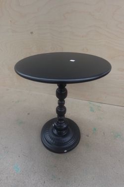 Black Round Metal Vintage Side Table