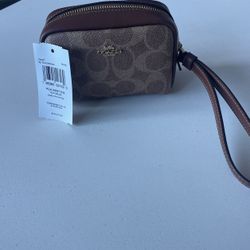 Coach Wrist Bag- Tan