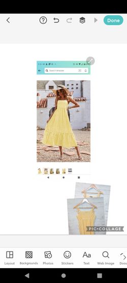 PRETTYGARDEN Women's Plaid Spaghetti Strap Tiered Ruffle Dress Medium