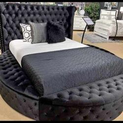 AP🎉 Queen Circle Storage Bed// Fast Delivery - Financing 