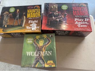 Monsters model kits Dracula Wolfman