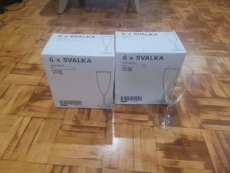 Set of 12 SVALKA glasses, 7 oz each.