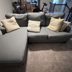 Grey Chaise Lounge Sectional Couch