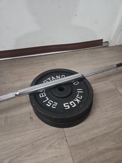 6ft Barbell with 25lb weights