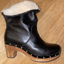 Women UGG Leather Boots Size 8