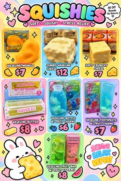 SQUISHY SQUISHIES TOYS FOR  SALE