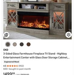 Fireplace Tv Stand Brand New Still I Box