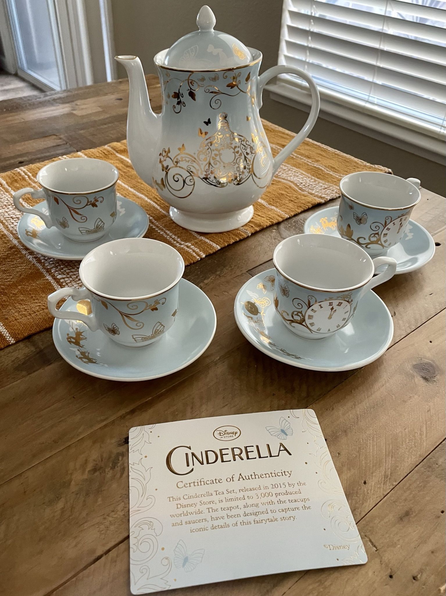 Disney Store Cinderella Tea Set Limited Edition 3000 Live Action Movie-New