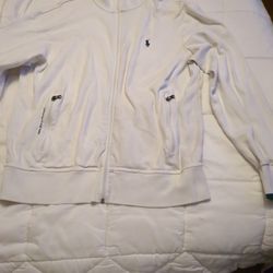Ralph Lauren White Long Sleeve Performance Jacket Size Medium 